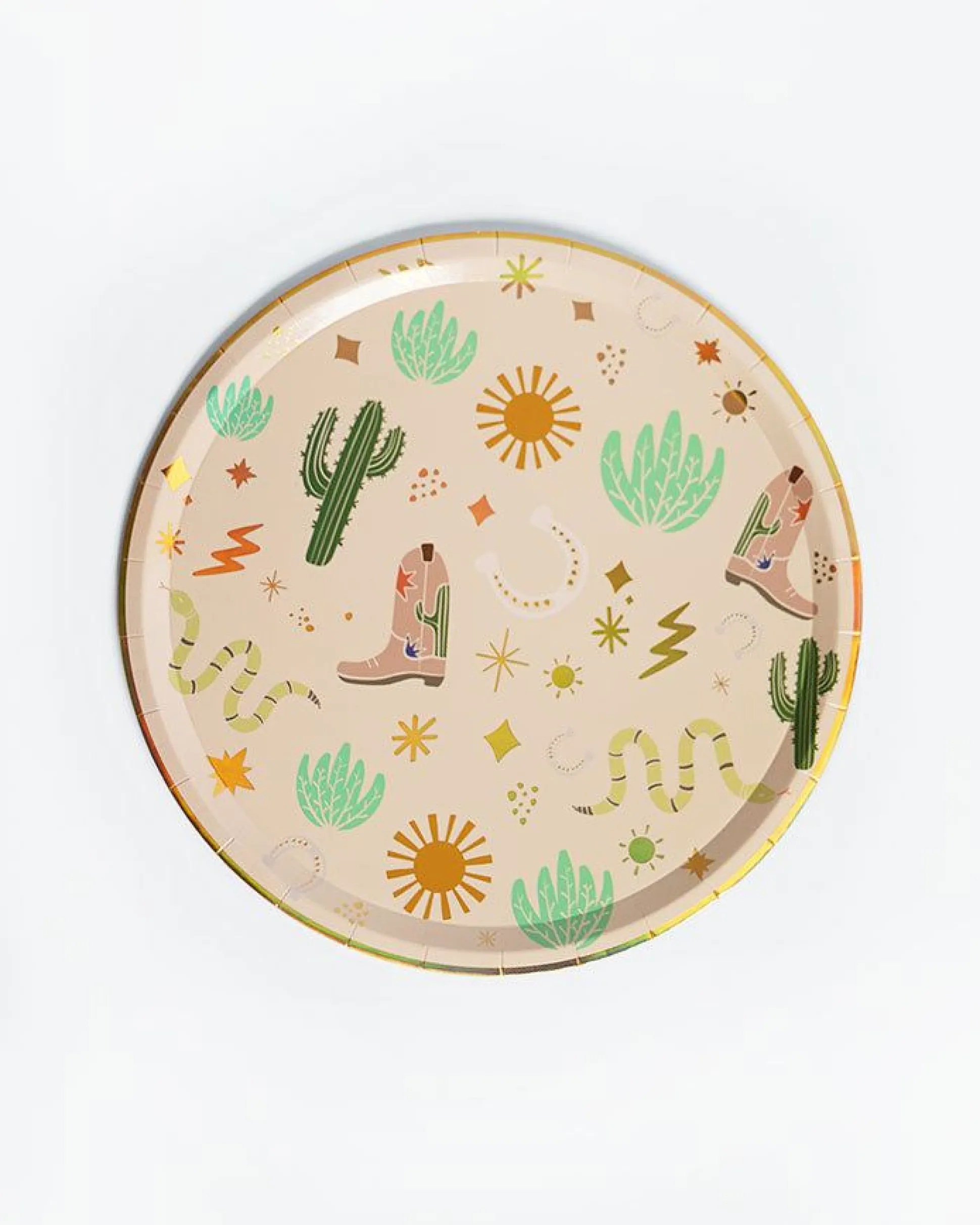 Western Cowboy Paper Plates, Pack of 12