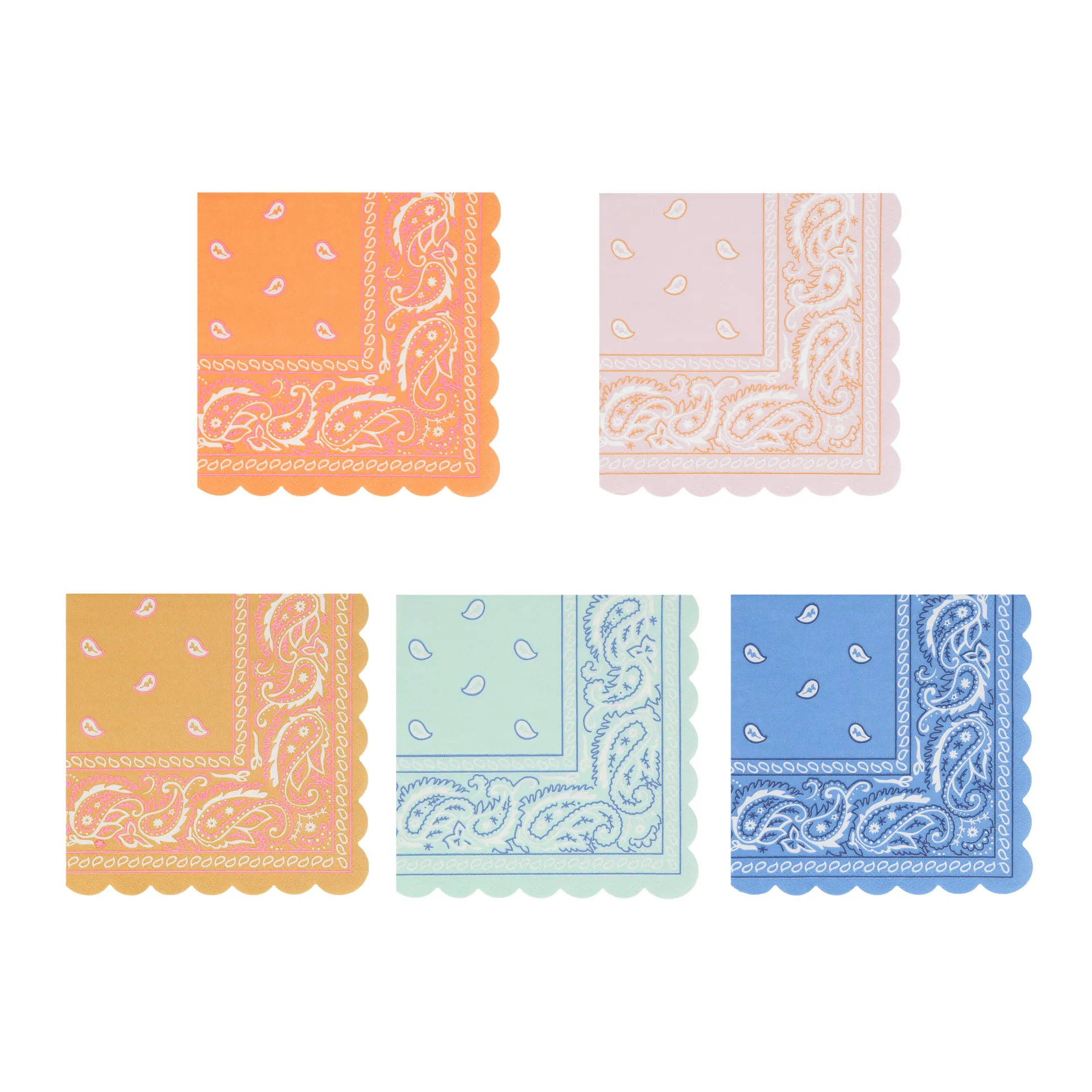 Western Square Plates, Set of 8