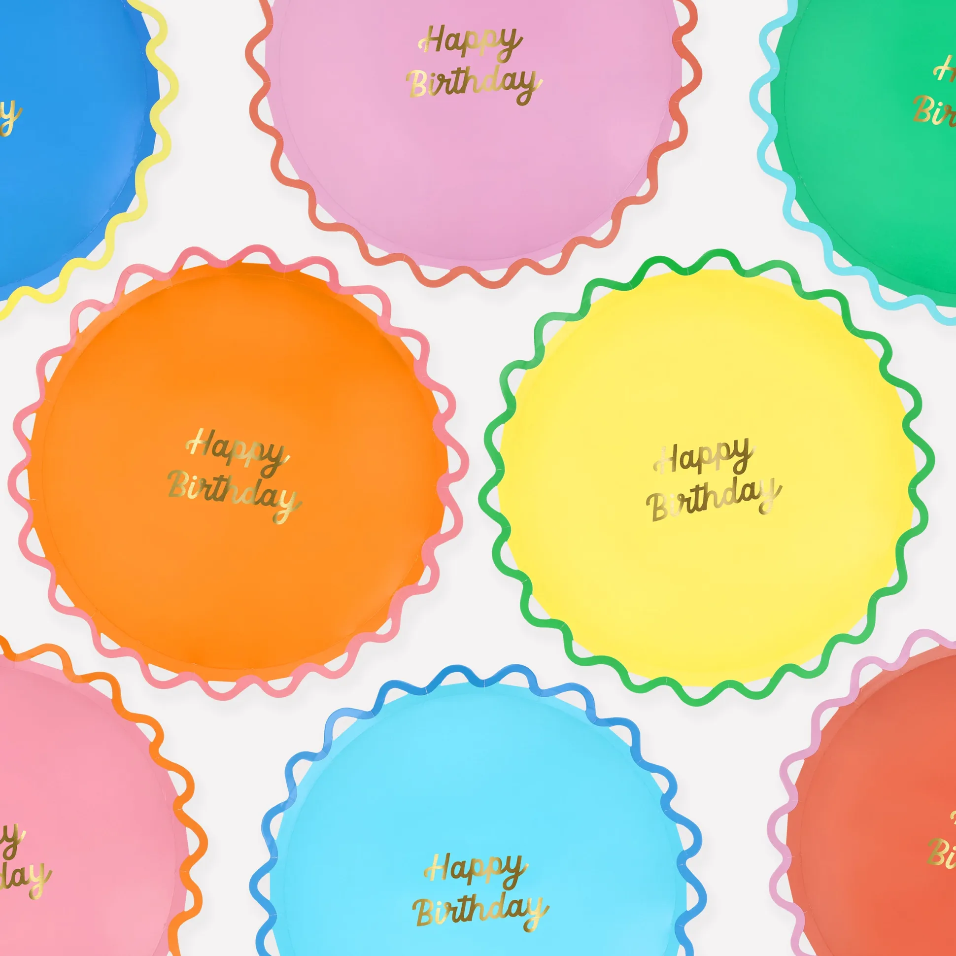 Wiggle Edge Dinner Plates (x 8)