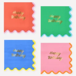 Wiggle Edge Small Napkins (x 16)