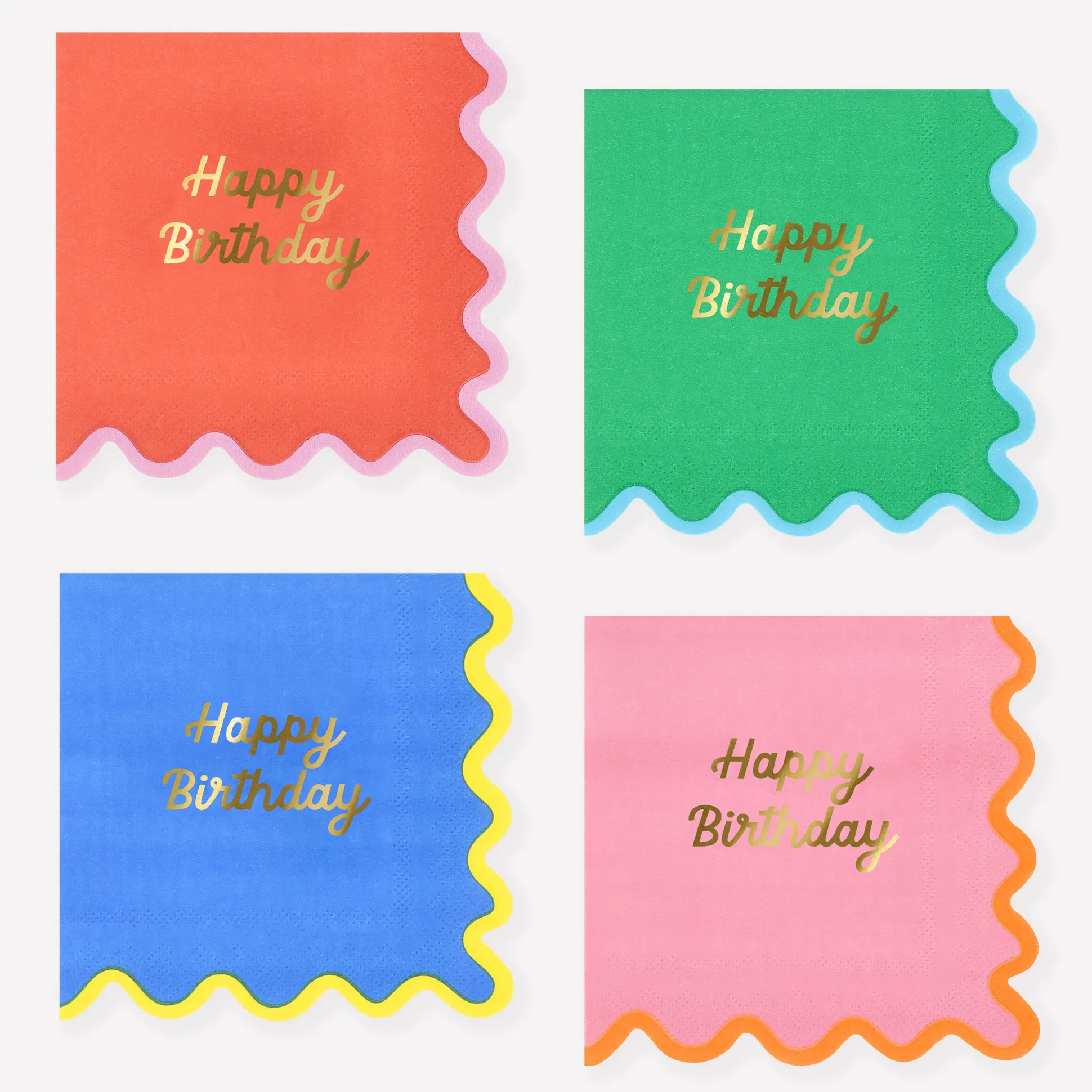 Wiggle Edge Small Napkins (x 16)