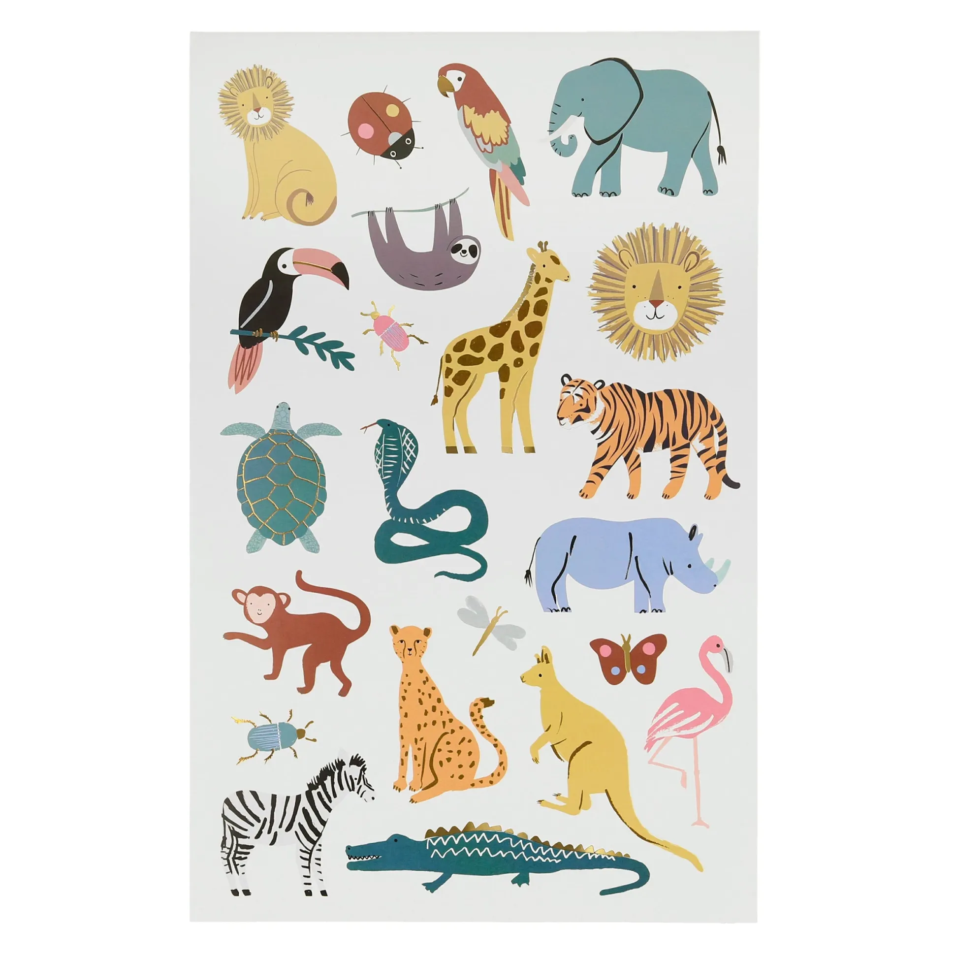 Wild Animals Tattoo Sheets