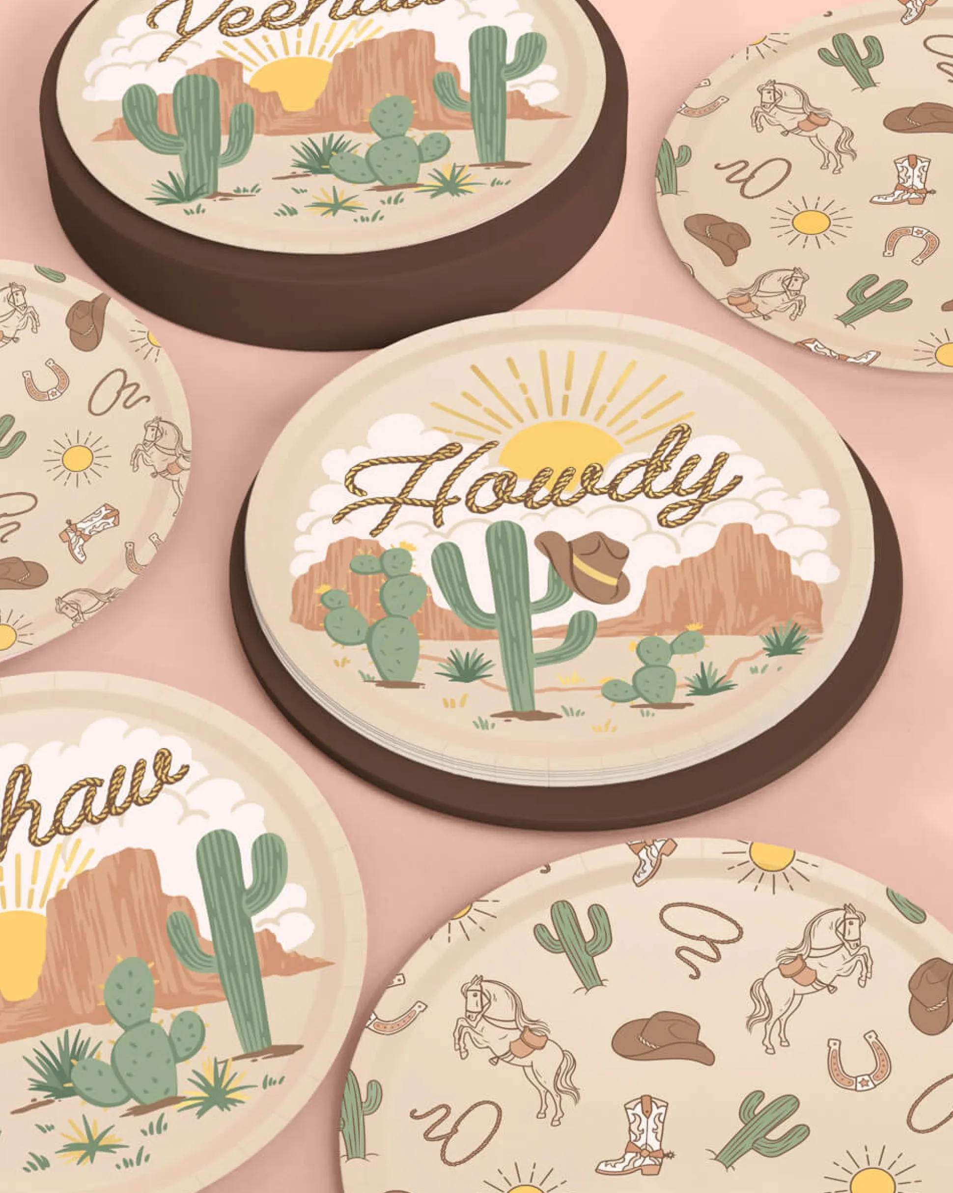 Wild Wild West Plates, Pack of 24