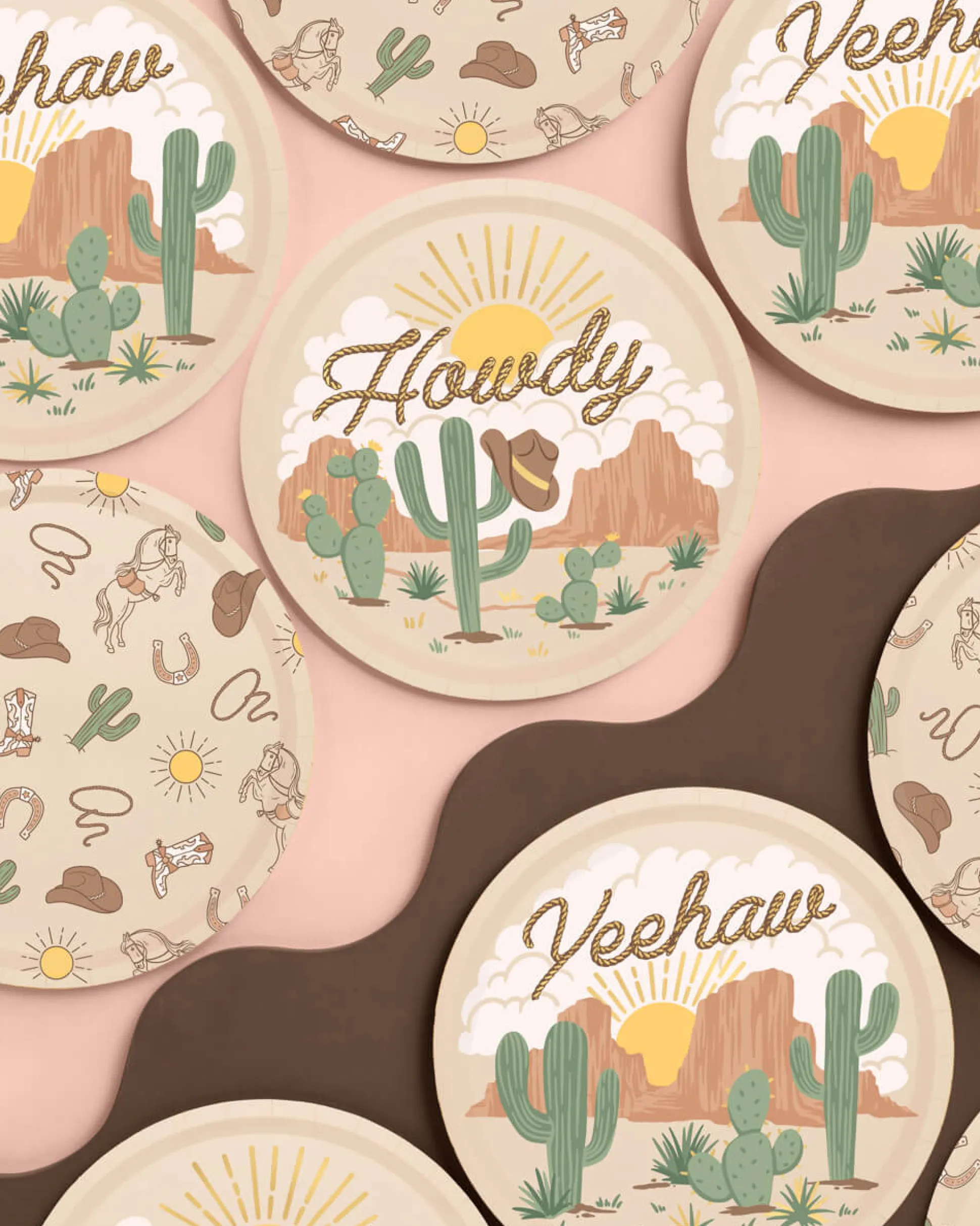 Wild Wild West Plates, Pack of 24