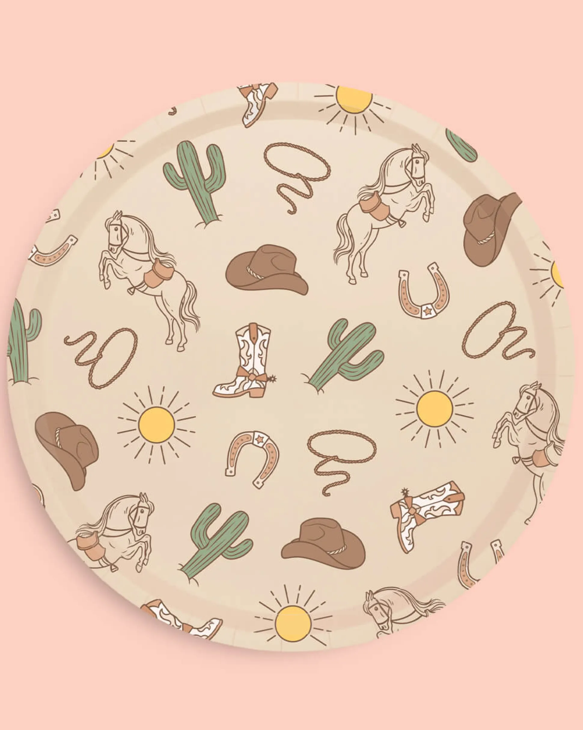 Wild Wild West Plates, Pack of 24