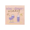 Wine + Dinner = Winner Witty Cocktail Napkins, Pack of 20