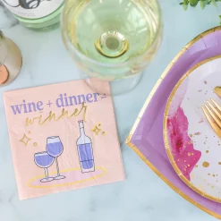 Wine + Dinner = Winner Witty Cocktail Napkins, Pack of 20