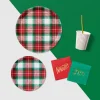 Winter Plaid Large Plates (10 per pack)