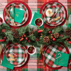 Winter Plaid Large Plates (10 per pack)