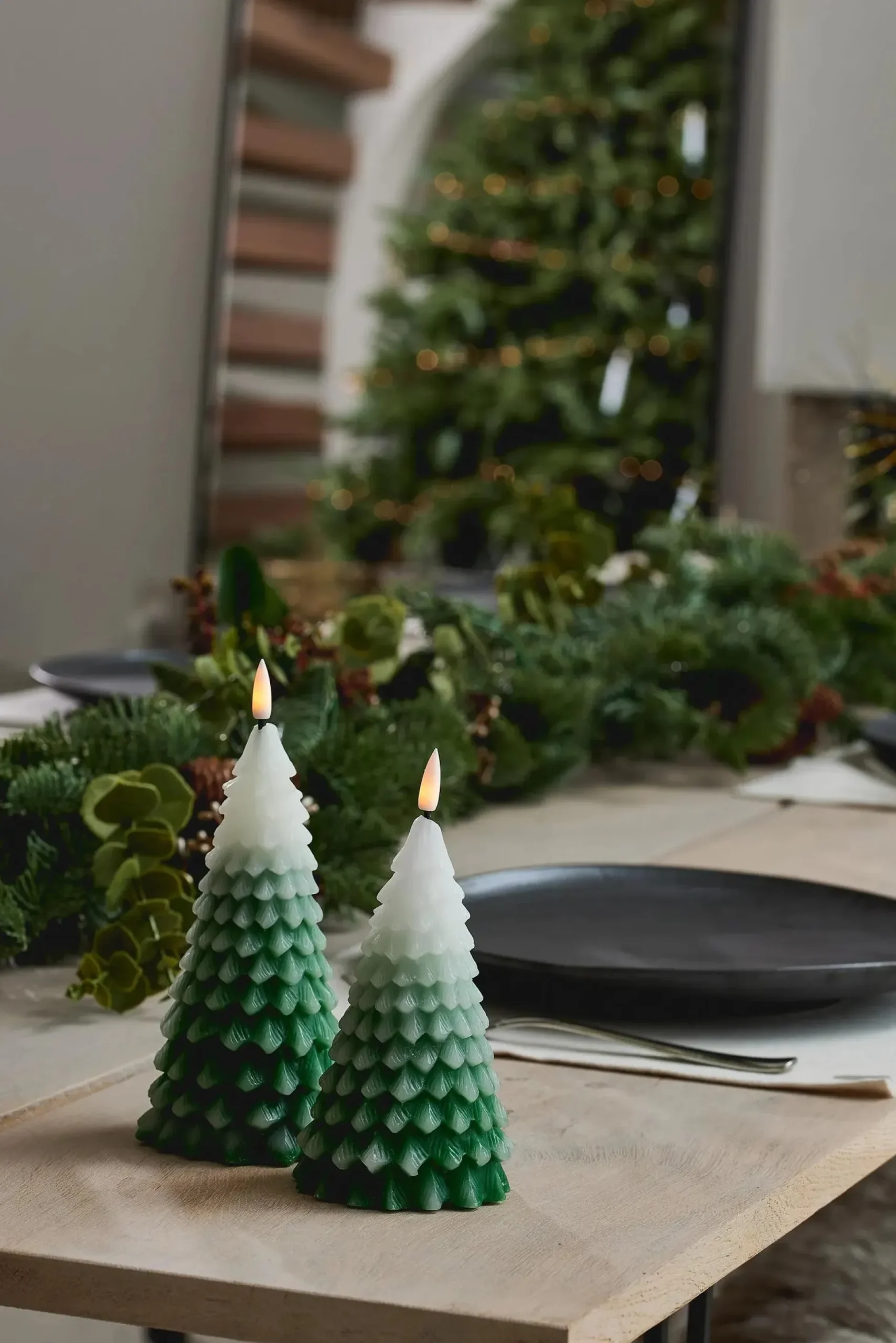 Winter Tree Candles, Set of 6