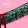 Xmas Bow Banner - fringe + velvet bows