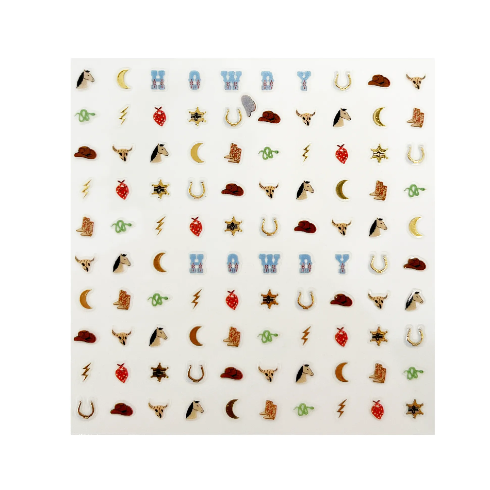 Yeehaw Nail Stickers, Pack of 100