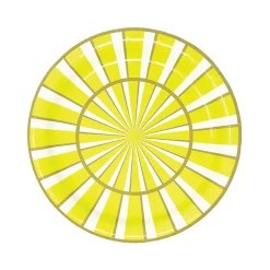 Yellow Paper Plates, Set of 8