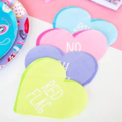 Y2K Candy Hearts Cocktail Napkins